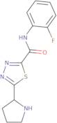 N-(2-Fluorophenyl)-5-pyrrolidin-2-yl-1,3,4-thiadiazole-2-carboxamide