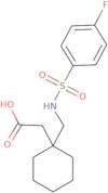 [1-({[(4-Fluorophenyl)sulfonyl]amino}methyl)cyclohexyl]acetic acid