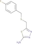 5-{[(4-Fluorobenzyl)thio]methyl}-1,3,4-thiadiazol-2-amine