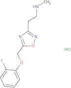 (2-{5-[(2-Fluorophenoxy)methyl]-1,2,4-oxadiazol-3-yl}ethyl)methylamine hydrochloride