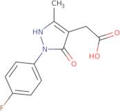 [1-(4-Fluorophenyl)-5-hydroxy-3-methyl-1H-pyrazol-4-yl]acetic acid