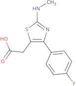 [4-(4-Fluorophenyl)-2-(methylamino)-1,3-thiazol-5-yl]acetic acid