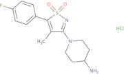 1-[5-(4-Fluorophenyl)-4-methyl-1,1-dioxidoisothiazol-3-yl]piperidin-4-amine hydrochloride