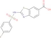 2-{[(4-Fluorophenyl)sulfonyl]amino}-1,3-benzothiazole-6-carboxylic acid