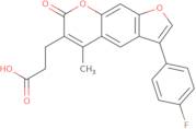 3-[3-(4-Fluorophenyl)-5-methyl-7-oxo-7H-furo[3,2-g]chromen-6-yl]propanoic acid