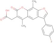 [3-(4-Fluorophenyl)-5,9-dimethyl-7-oxo-7H-furo[3,2-g]chromen-6-yl]acetic acid