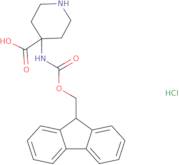 4-((((9H-Fluoren-9-yl)methoxy)carbonyl)amino)piperidine-4-carboxylic acid hydrochloride
