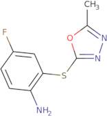 4-Fluoro-2-[(5-methyl-1,3,4-oxadiazol-2-yl)sulfanyl]aniline