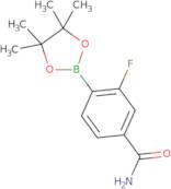 3-Fluoro-4-(tetramethyl-1,3,2-dioxaborolan-2-yl)benzamide