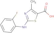 2-((2-Fluorophenyl)amino)-4-methyl-1,3-thiazole-5-carboxylic acid