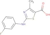 2-((3-Fluorophenyl)amino)-4-methyl-1,3-thiazole-5-carboxylic acid