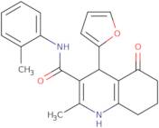 4-(2-Furanyl)-1,4,5,6,7,8-hexahydro-2-methyl-N-(2-methylphenyl)-5-oxo-3-quinolinecarboxamide