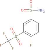 4-Fluoro-3-[(trifluoromethyl)sulfonyl]benzenesulfonamide