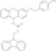 9-Fmoc-aminoxanthen-3-yloxy polystyrene resin