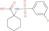 1-{[(3-fluorophenyl)sulfonyl]amino}cyclohexanecarboxylic acid