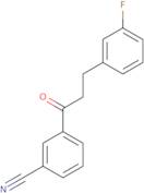 3-[3-(3-Fluorophenyl)propanoyl]benzonitrile