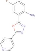 4-Fluoro-2-[5-(4-pyridinyl)-1,3,4-oxadiazol-2-yl]aniline