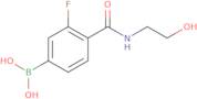 {3-Fluoro-4-[(2-hydroxyethyl)carbamoyl]phenyl}boronic acid