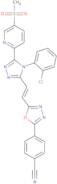 (E)-4-(5-(2-(4-(2-Chlorophenyl)-5-(5-(methylsulfonyl)pyridin-2-yl)-4H-1,2,4-triazol-3-yl)vinyl)-1,3,4-oxadiazol-2-yl)benzonitrile