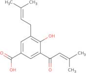 4-Hydroxy-3-(3-methyl-2-butenoyl)-5-(3-methyl-2-butenyl)benzoic acid