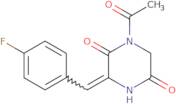 (3E)-1-Acetyl-3-[(4-fluorophenyl)methylidene]piperazine-2,5-dione