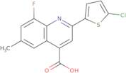 2-(5-Chlorothiophen-2-yl)-8-fluoro-6-methylquinoline-4-carboxylic acid