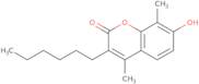 3-Hexyl-7-hydroxy-4,8-dimethyl-2H-chromen-2-one