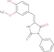 5-(4-Hydroxy-3-methoxybenzylidene)-2-mercapto-3-phenyl-3,5-dihydro-4H-imidazol-4-one