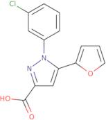 1-(3-chlorophenyl)-5-(furan-2-yl)-1H-pyrazole-3-carboxylic acid