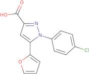 1-(4-chlorophenyl)-5-(furan-2-yl)-1H-pyrazole-3-carboxylic acid