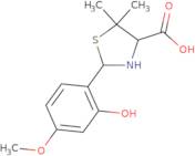 2-(2-Hydroxy-4-methoxyphenyl)-5,5-dimethyl-4-thiazolidinecarboxylic acid