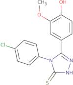 3-(4-Hydroxy-3-methoxyphenyl)-4-(4-chlorophenyl)-1,2,4-triazoline-5-thione