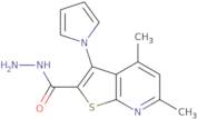 4,6-Dimethyl-3-(1H-pyrrol-1-yl)thieno[2,3-b]pyridine-2-carbohydrazide