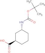 rac-(1R,3R)-3-{[(tert-butoxy)carbonyl]amino}cyclohexane-1-carboxylic acid, trans