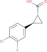 trans-2-(4-Chloro-3-fluorophenyl)cyclopropane-1-carboxylic acid