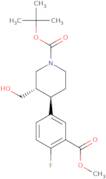 tert-Butyl(3S,4R)-4-[4-fluoro-3-(methoxycarbonyl)phenyl]-3-(hydroxymethyl)piperidine-1-carboxylate