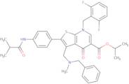 Isopropyl 3-{[Benzyl(Methyl)Amino]Methyl}-7-(2,6-Difluorobenzyl)-2-[4-(Isobutyrylamino)Phenyl]-4...