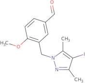 3-[(4-Iodo-3,5-dimethyl-1H-pyrazol-1-yl)methyl]-4-methoxybenzaldehyde