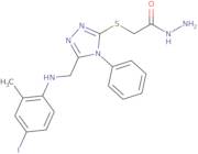 2-[(5-{[(4-Iodo-2-methylphenyl)amino]methyl}-4-phenyl-4H-1,2,4-triazol-3-yl)thio]acetohydrazide