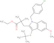 1H-Indole-2-propanoic acid,1-[(4-chlorophenyl)methyl]-3-[(1,1-dimethylethyl)thio]-5-methoxy-ethyle…