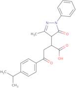 4-(4-(Isopropyl)phenyl)-2-(3-methyl-5-oxo-1-phenyl(2-pyrazolin-4-yl))-4-oxobutanoic acid