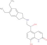 5-[(1R)-2-[(5,6-Diethyl-2,3-dihydro-1H-inden-2-yl)amino]-1-hydroxyethyl]-8-hydroxyquinolin-2(1H)-o…
