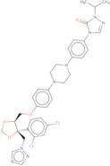Cis-4-[4-[4-[4-[[2-(2,4-cis-4-[4-[4-[4-[[2-(2,4-Dichlorophenyl)-2-(1H-1,2,4-triazol-1-ylmethyl)-1,3-dioxolan-4-yl]methoxy]phenyl]-1- piperazinyl]phenyl]-2,4-dihydro-2-(1-methylethyl)-3H-1,2,4-triazol-3-one