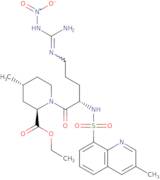 1-[5-[Imino(nitroamino)amino]-2-[[(3-methyl-8-quinolinyl)sulfonyl]amino]-1-oxopentyl]-4-methyl-ethyl ester.[2R-[1(S). 2-a-4-beta]]-2 -piperidine-carboxylic acid