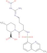 (2R,4R)-1-[(2S)-5-[[Imino(nitroamino)methyl]amino]-2-[[(3-methyl-8-quinolinyl)sulfonyl]amino]-1-oxopentyl]-4-methyl-2-piperidinecarb oxylic acid