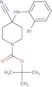 tert-Butyl4-((2-bromophenyl)amino)-4-cyanopiperidine-1-carboxylate