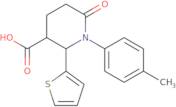 1-(4-Methylphenyl)-6-oxo-2-(thiophen-2-yl)piperidine-3-carboxylic acid