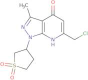 3-[6-(Chloromethyl)-3-methyl-4-oxo-1H,4H,7H-pyrazolo[3,4-b]pyridin-1-yl]-1λ6-thiolane-1,1-dione