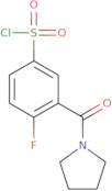 4-Fluoro-3-(pyrrolidine-1-carbonyl)benzene-1-sulfonyl chloride