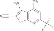 3-Amino-4-methyl-6-(trifluoromethyl)thieno[2,3-b]pyridine-2-carbonitrile